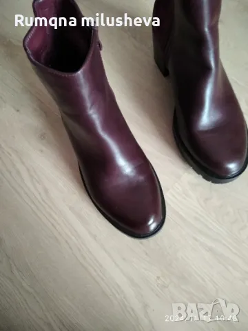 Боти бордо 40номер, снимка 4 - Дамски боти - 47997719