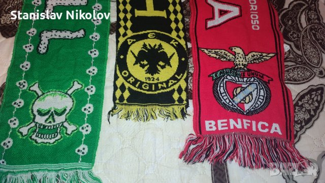 Футболни шалове Panathinaikos, AEK, Benfica, Olympiakos-Man UTD, Germany, Stuttgart, снимка 2 - Футбол - 39814278
