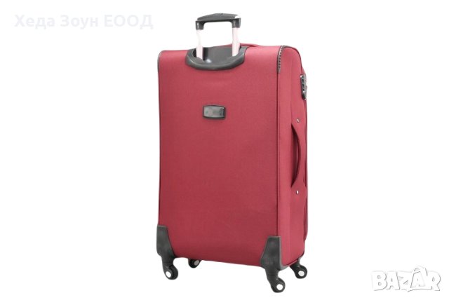 Куфар текстил голям 80 х 45 х 28 см Черен/Червен/Сив/Син, снимка 4 - Куфари - 40852963