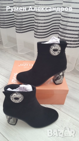 Чисто нови черни велурени дамски боти ELIZA РАЗМЕР 38