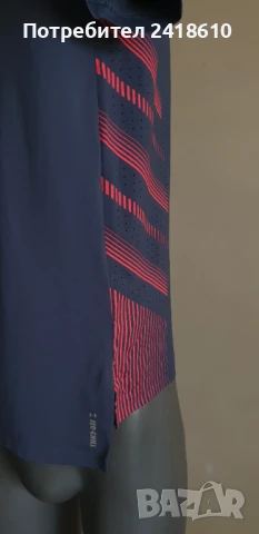 Under Armour Stretch Iso - Chill Run Mens Size S  ОРИГИНАЛ! Мъжка Тениска !, снимка 4 - Тениски - 51338622