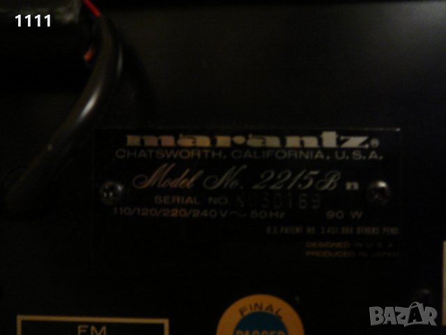 MARANTZ 2215B, снимка 7 - Ресийвъри, усилватели, смесителни пултове - 35322797