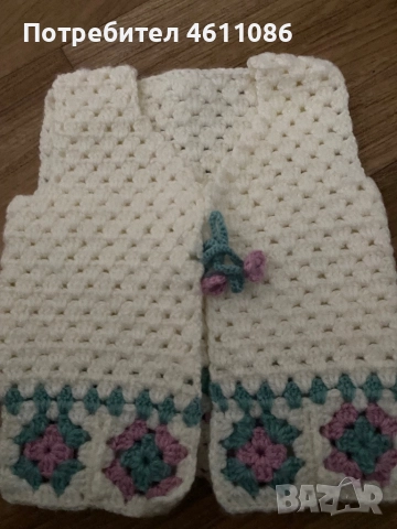 Плетени елечета и терлички за малките принцески, снимка 3 - Жилетки и елечета за бебе - 51992580