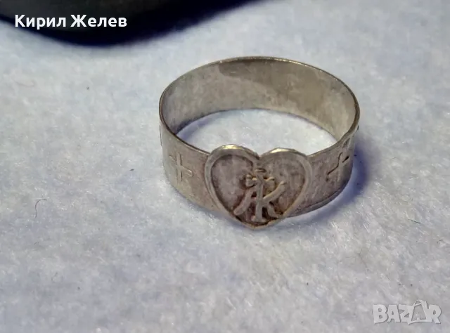 СТАРИНЕН ГРЪЦКИ ПРАВОСЛАВЕН ПРЪСТЕН ОКСИДИРАНО СРЕБРО ВИСОКА ПРОБА РЯДКА РЪЧНА ИЗРАБОТКА 49229, снимка 10 - Антикварни и старинни предмети - 50337551