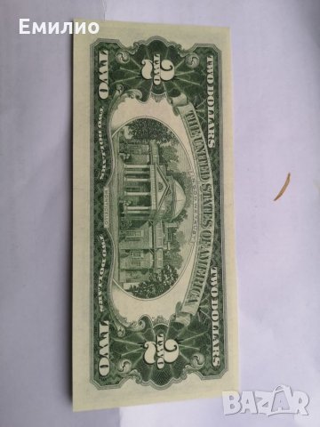 USA $ 2 Dollars Red Seal 1963 НЕЦИРКУЛИРАЛА , снимка 6 - Нумизматика и бонистика - 27441270