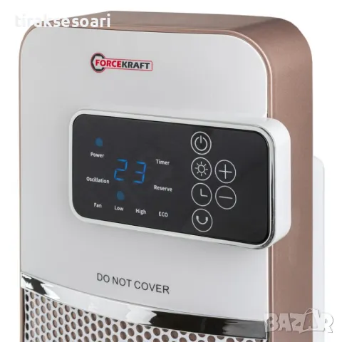 Вентилаторна печка FORCEKRAFT 2000W с керамичен нагревател и дисплей, снимка 3 - Отоплителни печки - 48326763
