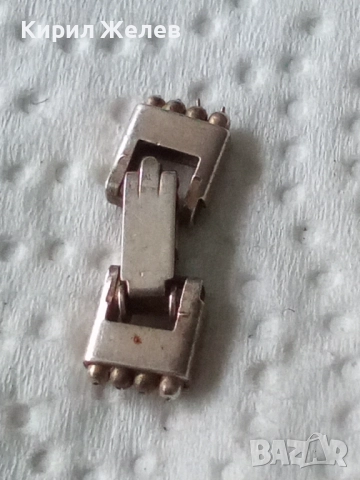 Сребърна карабинка закопчалка 49287, снимка 2 - Колиета, медальони, синджири - 52339263