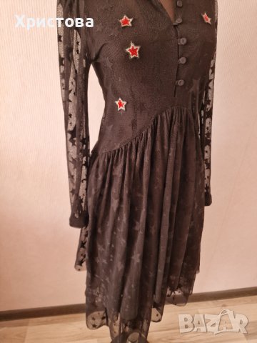 Нова елегантна черна рокля тюл и дантела - 35,00лв., снимка 3 - Рокли - 43232999