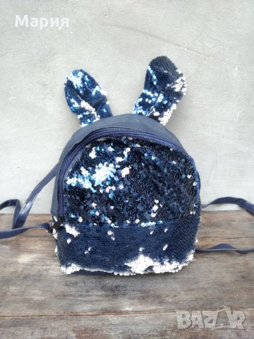 Мини раничка с пайети и заешки уши, снимка 1