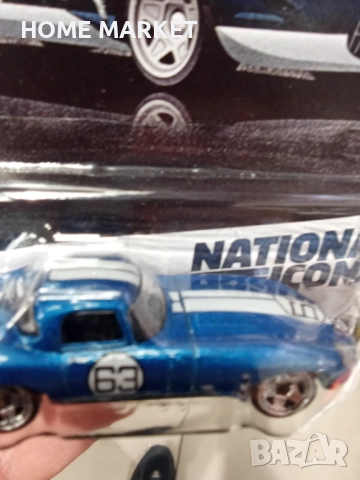 Количка Hot Wheels, Jaguar Lightweight E-Type, синя, 1:64  , снимка 2 - Коли, камиони, мотори, писти - 52802579