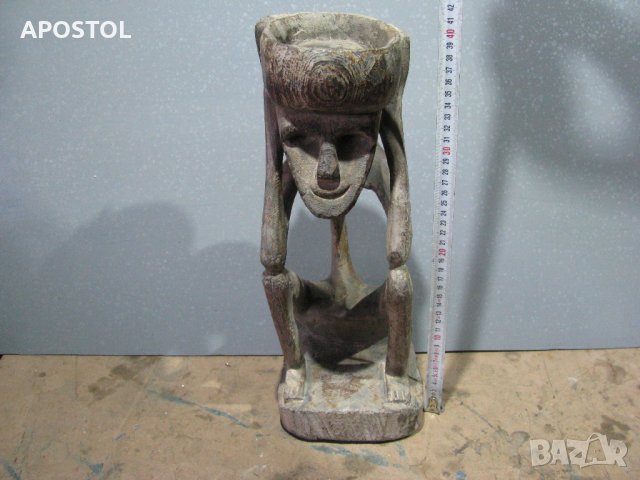  дървена статуетка африканска, снимка 1 - Антикварни и старинни предмети - 35008065