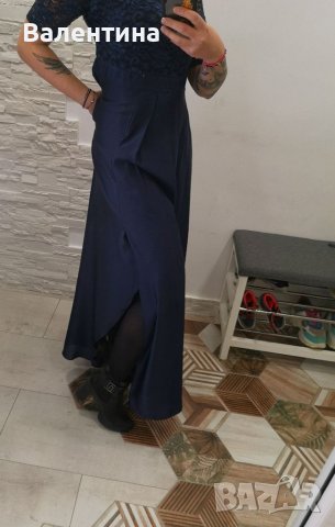 Swing официална рокля, тъмносиня, дантела, L/XL размер , снимка 16 - Рокли - 38350234