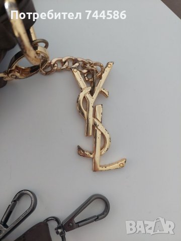 Дамска чанта Yves Saint Laurent YSL велурена с ресни , снимка 8 - Чанти - 38347096