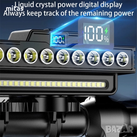 Ултра ярка 9 LED + 21 SMD светлина за велосипед, Фар, Клаксон, Батерия, снимка 6 - Аксесоари за велосипеди - 52003435