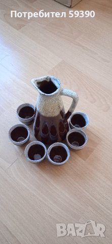 глинени кана и чашки, снимка 2 - Кани - 43558890