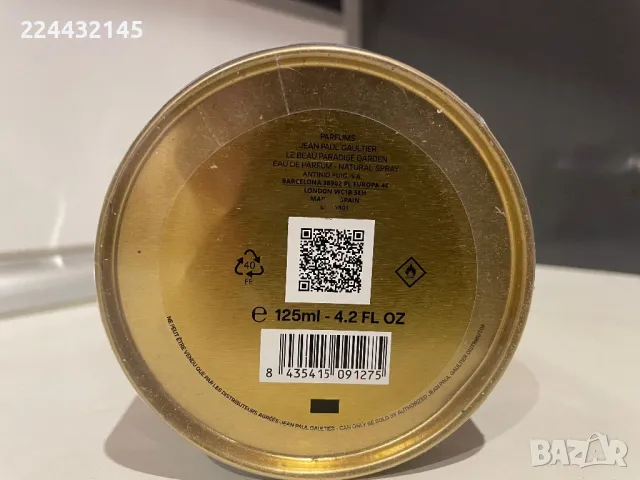 Jean Paul Gaultier Le Beau Paradise Garden 125ml EDP Barcode , снимка 3 - Мъжки парфюми - 47560159