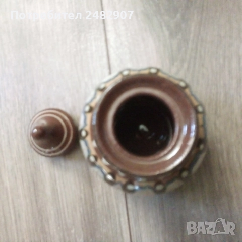 Стара глинена захарница, снимка 9 - Антикварни и старинни предмети - 51581162