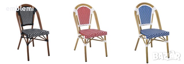 Стол трапезен PARIS Chair Alu Walnut/Wicker 