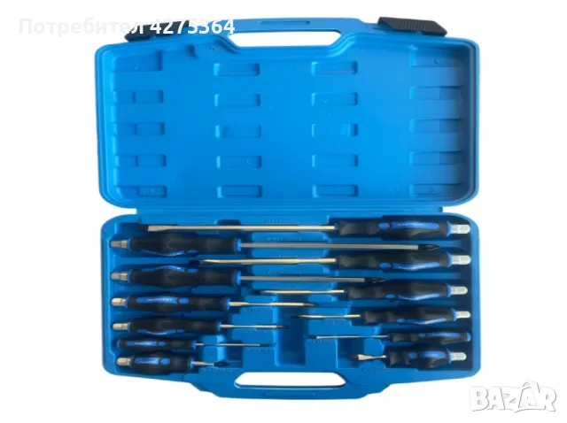 Комплект ударни отвертки 12 броя