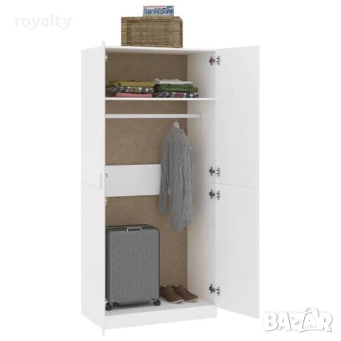 Гардероб, бял, 90x52x200 см, ПДЧ , снимка 6 - Шкафове - 50937329