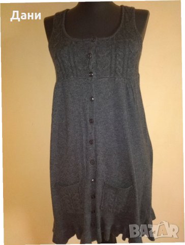 Зимна рокля в мишо сиво , снимка 1