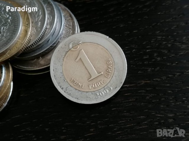 Монета - Турция - 1 лира | 2005г., снимка 1 - Нумизматика и бонистика - 28733275