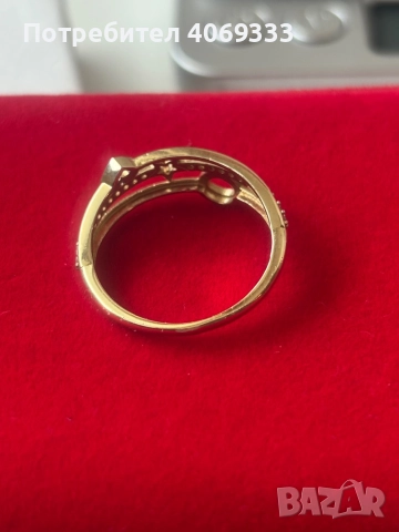 Златен пръстен 💍 2.3 гр 14к 58р-р(18.5мм) , снимка 3 - Пръстени - 51648415