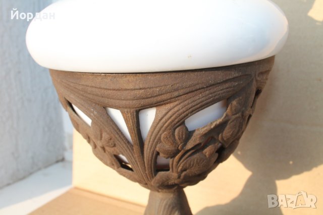 Газена лампа от лят чугун, снимка 3 - Антикварни и старинни предмети - 43989266