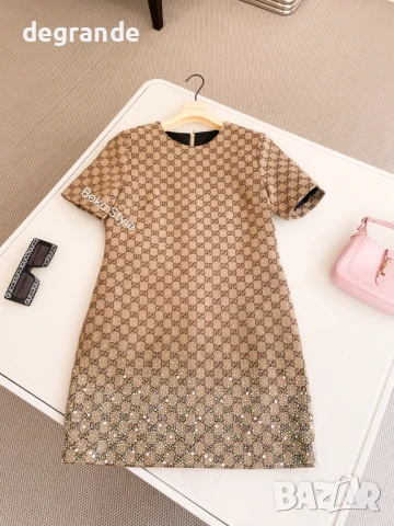 ТОП Модел рокля Gucci ВИДЕО НА МОДЕЛА, снимка 3 - Рокли - 51155938