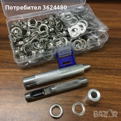 Комплект за поставяне на капси за завеси, тенти и покривала – 12 мм 4885