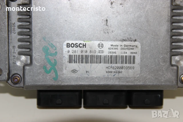 Моторен компютър Renault Scenic I (1999-2003г.) 0281010819 / 0 281 010 819 / H0M8200039569, снимка 2 - Части - 50869362