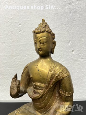 Уникална стара бронзова Буда / будизъм. №4777, снимка 10 - Други ценни предмети - 43073429
