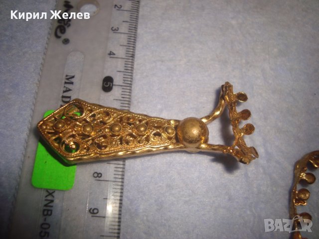 ФИЛИГРАННИ БРОНЗОВИ ОРНАМЕНТИРАНИ ЕЛЕМЕНТИ с ПОЗЛАТА от СТАРО РЕТРО ОГЛЕДАЛЦЕ За РЕСТАВРАЦИЯ 32247, снимка 7 - Други ценни предмети - 38257963