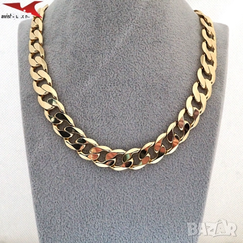 Синджир с 14К златно покритие 254565, снимка 4 - Колиета, медальони, синджири - 52961260