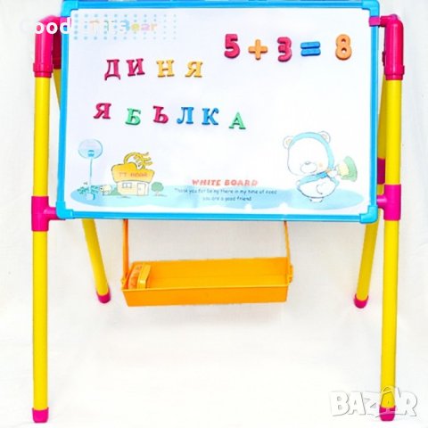 Голяма Магнитна дъска 2в1 за рисуване и писане - с букви на български език, снимка 2 - Рисуване и оцветяване - 43134153