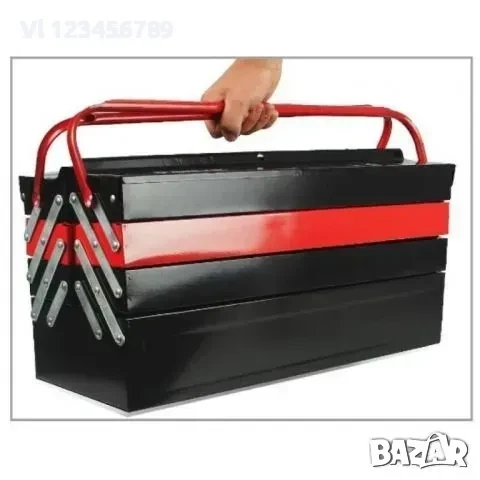 Метален куфар за инструменти тип акордеон, Mar-Pol, снимка 5 - Куфари с инструменти - 52264663