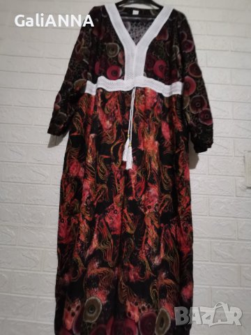 СТРАХОТНА ДЪЛГА РОКЛЯ ЕФЕКТЕН ДЕСЕН 3XL, снимка 2 - Рокли - 43467246