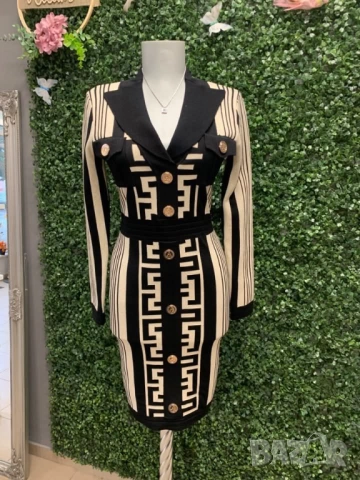 ⭐️Елегантна дамска рокля от плътно, стегнато плетиво  