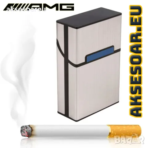 Качествена унисекс кутия за цигари калъф от алуминиева сплав Джобна кутия за пушачи за Подарък, снимка 4 - Други - 50223156