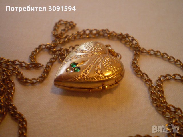 1930 г -ЗЛАТНО ДУБЛЕ МЕДАЛЬОН СЪРЦЕ ЗА СНИМКА, снимка 13 - Антикварни и старинни предмети - 40229351