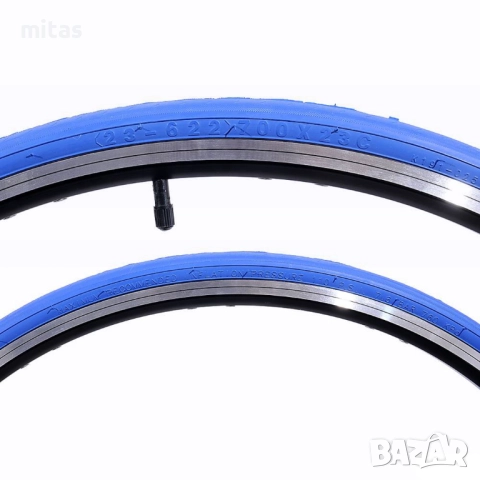 Външна гума за шосеен велосипед VELO SLICK (700 x 23C) - Червена, Синя, снимка 9 - Части за велосипеди - 24420792