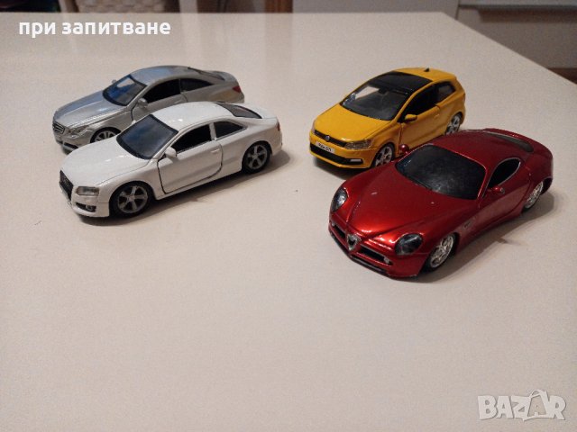 Метални Burago 1:32  Audi A5, VW Polo GTi, Alfa Romeo 8c competitione, снимка 9 - Колекции - 43341697