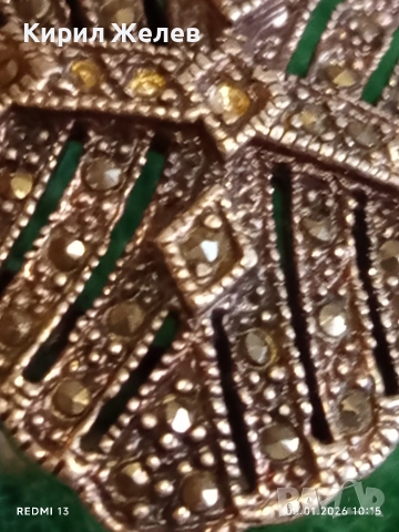 Винтидж сребърен пръстен с инкрустирани Маркезити стил вдъхновен от Викторианската епоха  48569, снимка 4 - Пръстени - 52983071