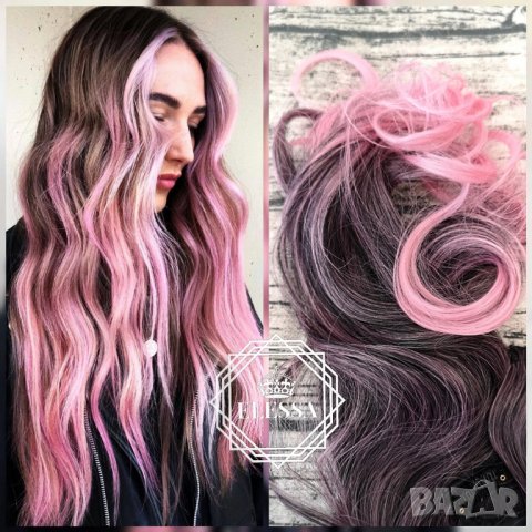 HAIR EXTENSIONS ELESSA - Натурални Омбре Екстеншъни Комплект от 200 грама Коса / 70 см Код С250