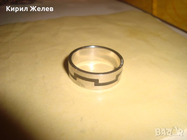 МОДЕН ПРЪСТЕН БЛАГОРОДНА НЕРЪЖДАЕМА СТОМАНА ТИП ХАЛКА 23799, снимка 6 - Пръстени - 33362652