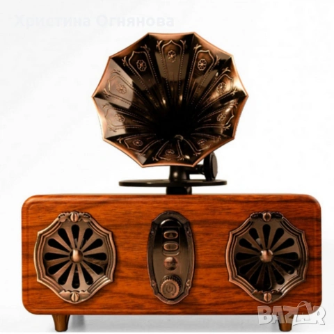 Bluetooth радио колонка AS36, 2x5W, 1800mAh – ретро и мощна, снимка 2 - Радиокасетофони, транзистори - 53490371