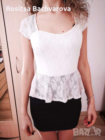 Черно бяла рокля Miss Chic, S размер, снимка 2 - Рокли - 28045090