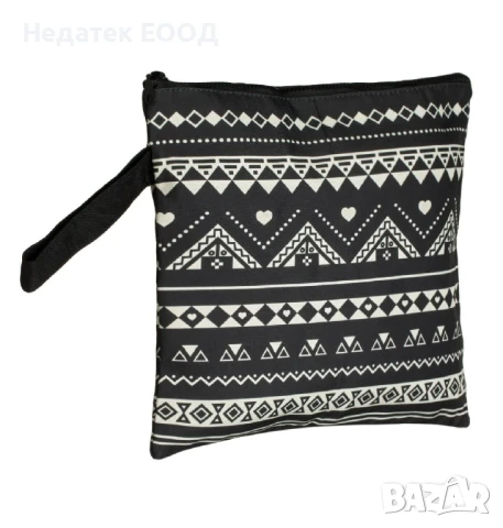 Несесер за таолетни принадлежности, Черен - Бял, 33x27.5 см.