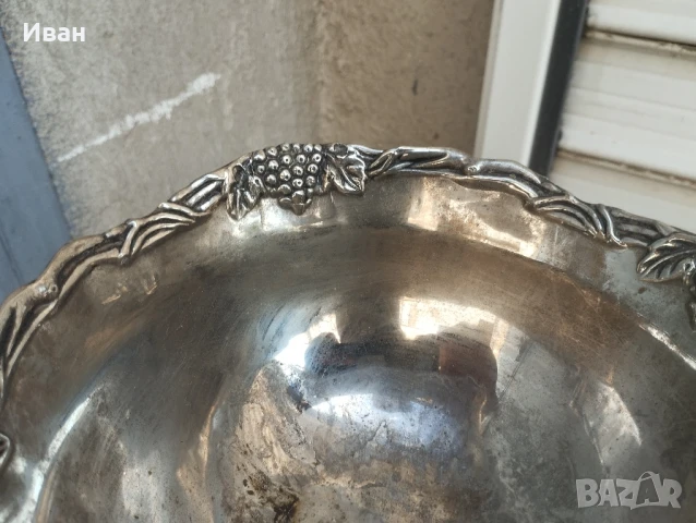 посребрена фруктиера , снимка 7 - Антикварни и старинни предмети - 51110201