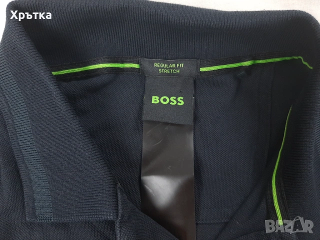 Hugo Boss Pio 1 - Оригинална мъжка тениска с яка размер S, снимка 7 - Тениски - 53306324